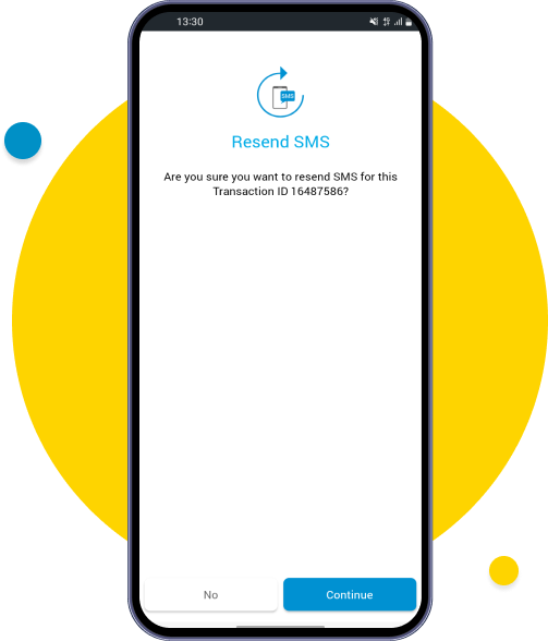 Review and continue to re-send SMS
