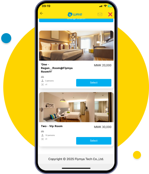 Choose desired room
